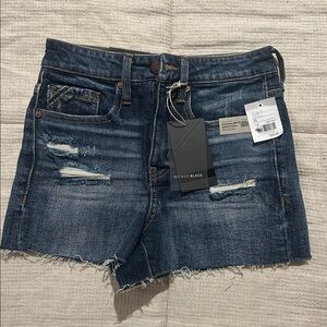 Buckle Black Distressed Denim Shorts